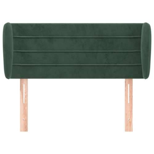 Uzglavlje s ušima tamnozeleno 83x23x78/88 cm baršunasto - Tamnozelena 83 x 23 x 78/88 cm 1 Cijena