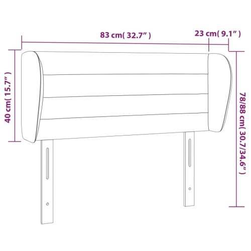 Uzglavlje s ušima tamnozeleno 83x23x78/88 cm baršunasto - Tamnozelena 83 x 23 x 78/88 cm 1 Cijena