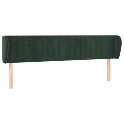 Uzglavlje s ušima tamnozeleno 183x23x78/88 cm baršunasto - Tamnozelena 183 x 23 x 78/88 cm 1 Cijena