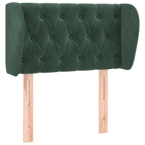 Uzglavlje s ušima tamnozeleno 83x23x78/88 cm baršunasto - Tamnozelena 83 x 23 x 78/88 cm 1 Cijena