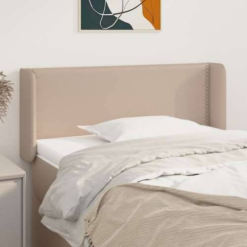 Uzglavlje s ušima boja cappuccina 103x16x78/88 cm umjetna koža - Boja cappuccina 103 x 16 x 78/88 cm 1 Cijena