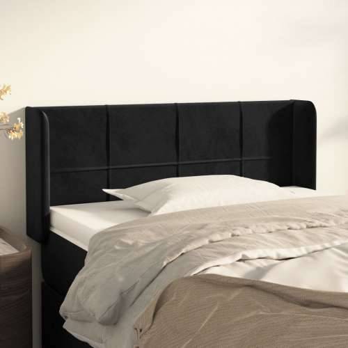 Uzglavlje s ušima crno 83x16x78/88 cm baršunasto - Crna 83 x 16 x 78/88 cm 1 Cijena