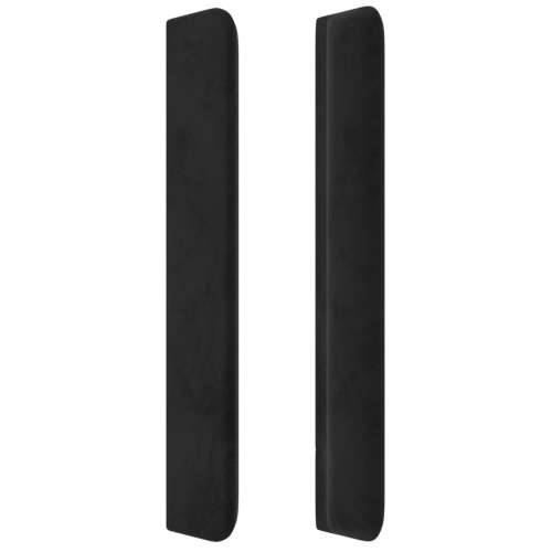 Uzglavlje s ušima crno 83x16x118/128 cm baršunasto - Crna 83 x 16 x 118/128 cm 1 Cijena