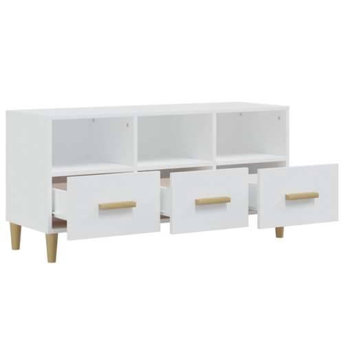TV ormarić sjajni bijeli 102 x 36 x 50 cm od konstruiranog drva - Visoko sjajno bijela 1 Cijena