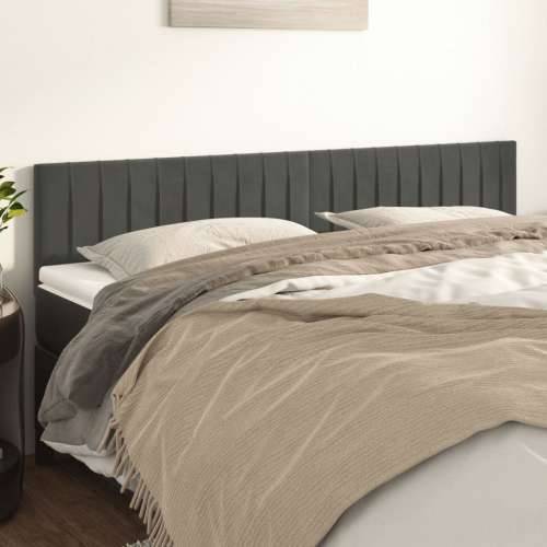 Uzglavlja 2 kom tamnosiva 90x5x78/88 cm baršunasta - Tamno siva 180 cm 1 Nisko Cijena