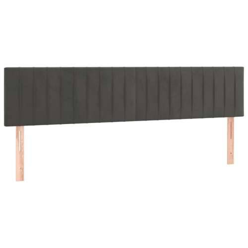 Uzglavlja 2 kom tamnosiva 90x5x78/88 cm baršunasta - Tamno siva 180 cm 1 Nisko Cijena