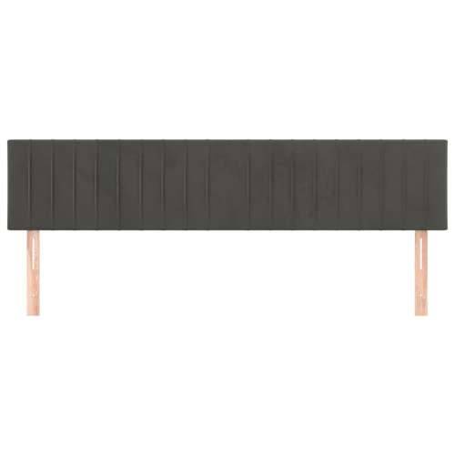 Uzglavlja 2 kom tamnosiva 90x5x78/88 cm baršunasta - Tamno siva 180 cm 1 Nisko Cijena