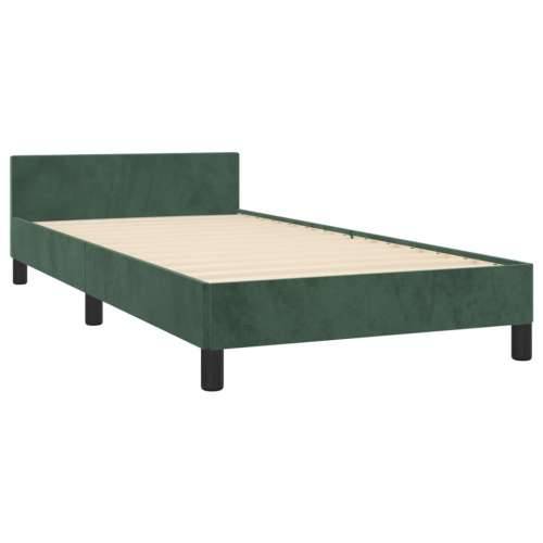 Okvir za krevet bez madraca tamnozeleni 90x200 cm baršunasti - Tamnozelena 90 x 200 cm Okomite pruge Cijena