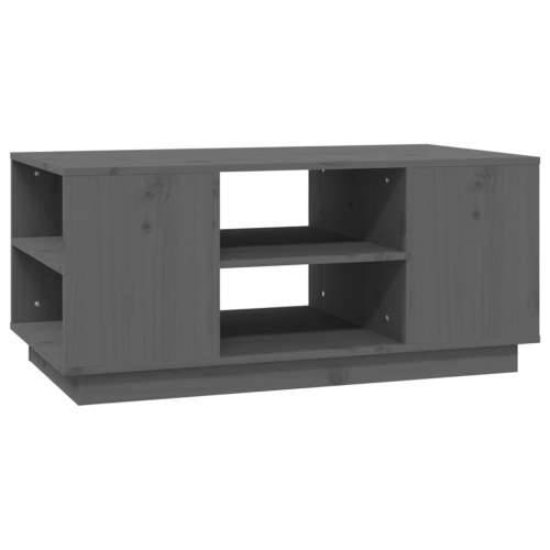 Stolić za kavu sivi 90 x 49 x 40,5 cm od masivne borovine - Siva 1 Cijena