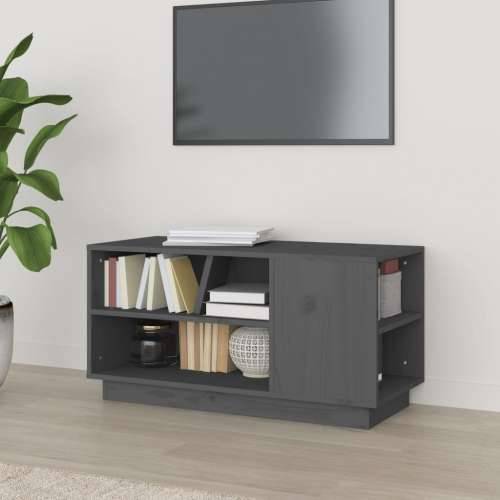 TV ormarić sivi 80 x 35 x 40,5 cm od masivne borovine - Siva 1 Cijena