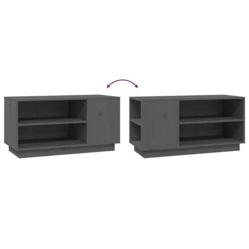 TV ormarić sivi 80 x 35 x 40,5 cm od masivne borovine - Siva 1 Cijena