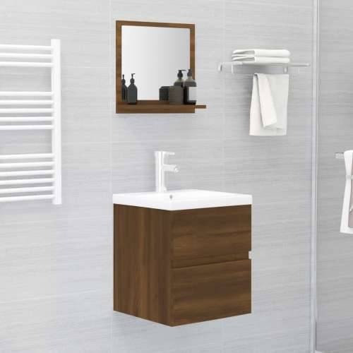 Kupaonsko ogledalo boja smeđeg hrasta 40 x 10,5 x 37 cm drveno - Smeđi hrast 40 x 10.5 x 37 cm 1 Cijena