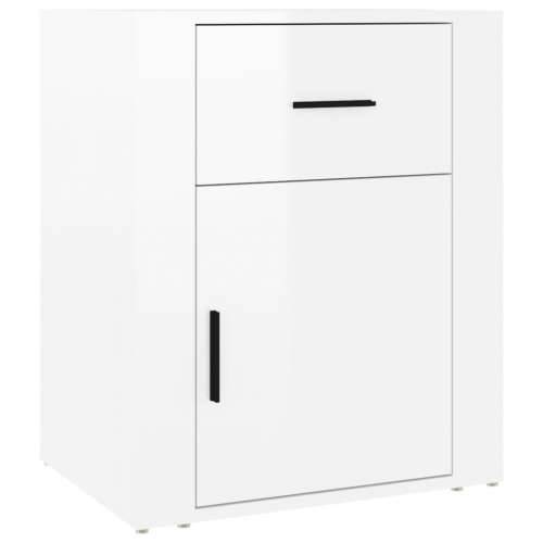 Noćni ormarić sjajni bijeli 50x36x60 cm od konstruiranog drva - Visoko sjajno bijela 1 Cijena