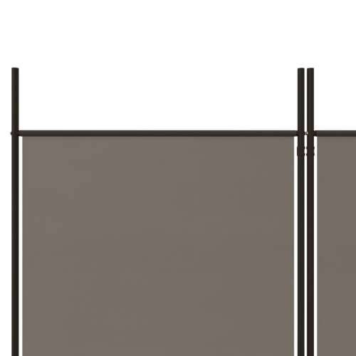 Sobna pregrada s 4 panela antracit 698 x 180 cm od tkanine Cijena