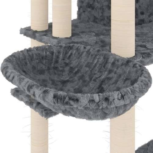 Penjalica za mačke sa stupovima za grebanje tamnosiva 191 cm Cijena