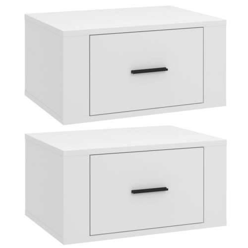 Zidni noćni ormarići 2 kom bijeli 50 x 36 x 25 cm - Bijela 2 Cijena