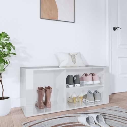 Ormarić za cipele sjajni bijeli 100x35x45 cm konstruirano drvo - Visoko sjajno bijela 1 Cijena