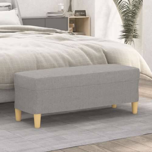 Klupa svjetlosiva 100 x 35 x 41 cm od tkanine - Svjetlosiva 100 x 35 x 41 cm Cijena