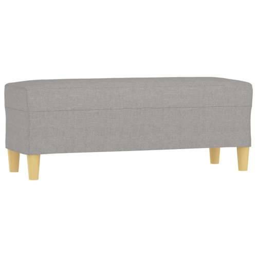 Klupa svjetlosiva 100 x 35 x 41 cm od tkanine - Svjetlosiva 100 x 35 x 41 cm Cijena