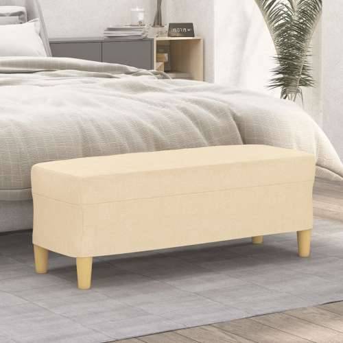 Klupa krem 100 x 35 x 41 cm od tkanine - Krema 100 x 35 x 41 cm Cijena