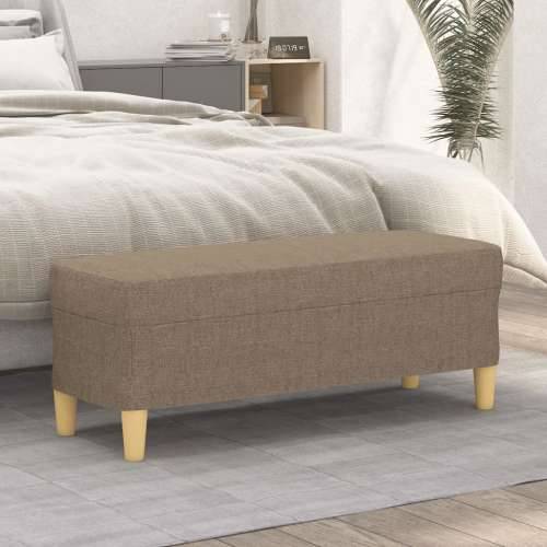 Klupa smeđesiva 100x30x30 cm od tkanine - Sivo-smeđa 100 x 35 x 41 cm Cijena