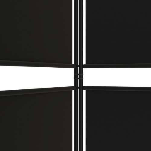 Sobna pregrada s 5 panela crna 250 x 180 cm od tkanine Cijena