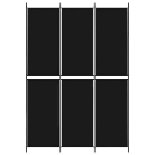 Sobna pregrada s 3 panela crna 150 x 220 cm od tkanine Cijena