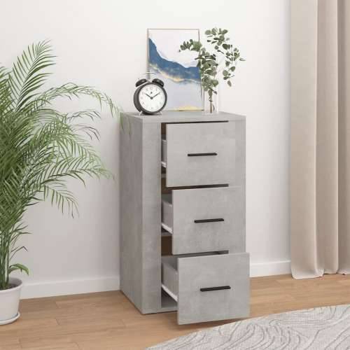 Komoda siva boja betona 40 x 33 x 70 cm od konstruiranog drva - Beton siva 1 Cijena