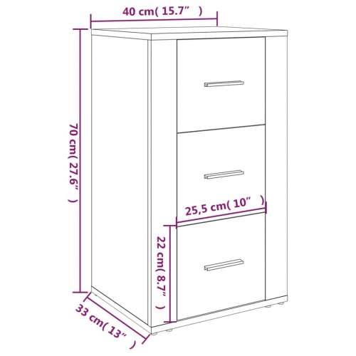 Komoda siva boja betona 40 x 33 x 70 cm od konstruiranog drva - Beton siva 1 Cijena