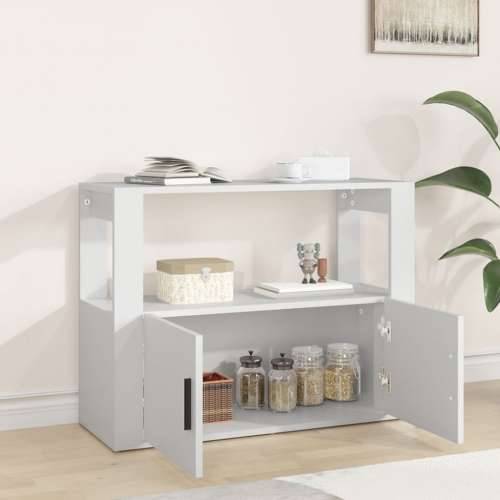 Komoda bijela 80 x 30 x 60 cm od konstruiranog drva - Bijela 1 Cijena