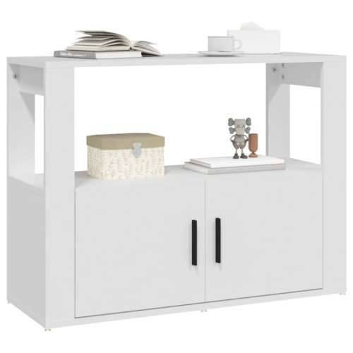 Komoda bijela 80 x 30 x 60 cm od konstruiranog drva - Bijela 1 Cijena
