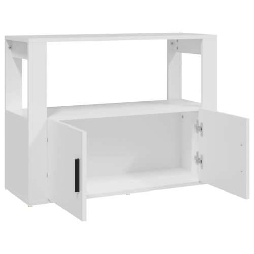 Komoda bijela 80 x 30 x 60 cm od konstruiranog drva - Bijela 1 Cijena