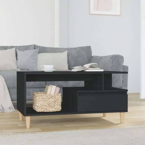 Stolić za kavu crni 90 x 49 x 45 cm od konstruiranog drva - Crna 1 Cijena
