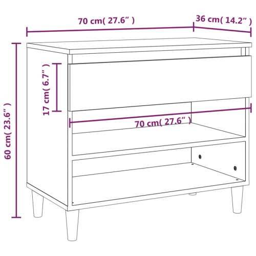 Ormarić za cipele bijeli 70 x 36 x 60 cm od konstruiranog drva - Bijela 1 Cijena