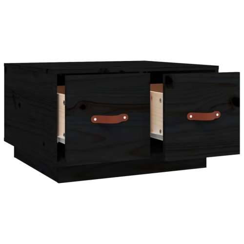 Stolić za kavu crni 60 x 53 x 35 cm od masivne borovine - Crna 1 Cijena