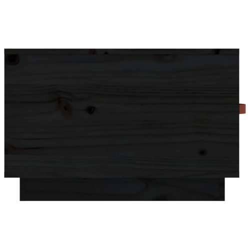 Stolić za kavu crni 60 x 53 x 35 cm od masivne borovine - Crna 1 Cijena