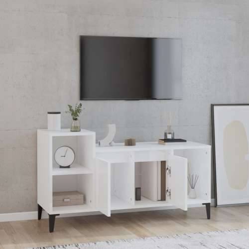 TV ormarić sjajni bijeli 100 x 35 x 55 cm od konstruiranog drva - Visoko sjajno bijela 1 Cijena