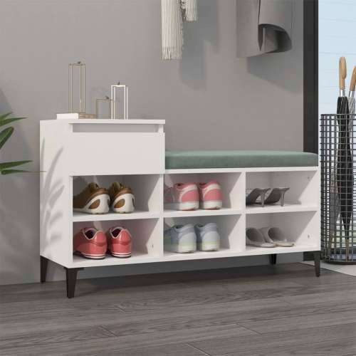 Ormarić za cipele sjajni bijeli 102x36x60 cm konstruirano drvo - Visoko sjajno bijela 1 Cijena