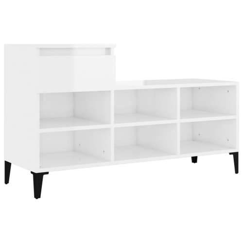 Ormarić za cipele sjajni bijeli 102x36x60 cm konstruirano drvo - Visoko sjajno bijela 1 Cijena