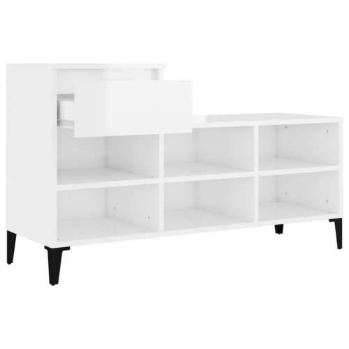 Ormarić za cipele sjajni bijeli 102x36x60 cm konstruirano drvo - Visoko sjajno bijela 1 Cijena
