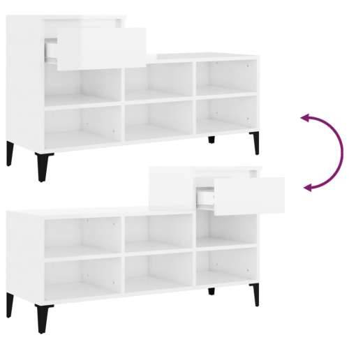 Ormarić za cipele sjajni bijeli 102x36x60 cm konstruirano drvo - Visoko sjajno bijela 1 Cijena