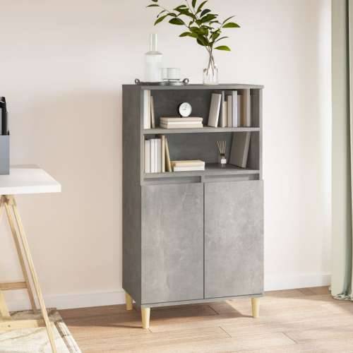 Visoka komoda siva betona 60x36x110 cm od konstruiranog drva - Beton siva 1 Cijena