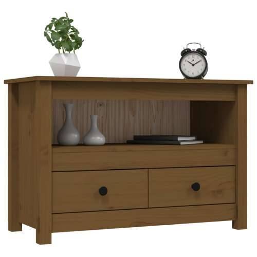 TV ormarić boja meda 79 x 35 x 52 cm od masivne borovine - boja meda 1 Cijena
