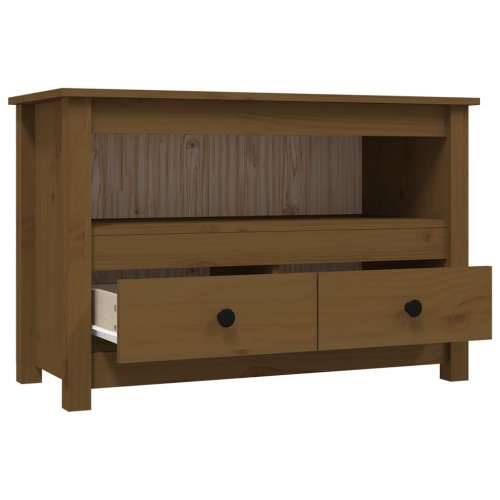 TV ormarić boja meda 79 x 35 x 52 cm od masivne borovine - boja meda 1 Cijena