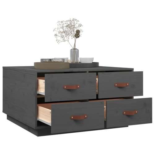 Stolić za kavu sivi 80 x 80 x 45 cm od masivne borovine - Siva 1 Cijena