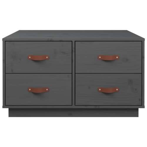 Stolić za kavu sivi 80 x 80 x 45 cm od masivne borovine - Siva 1 Cijena