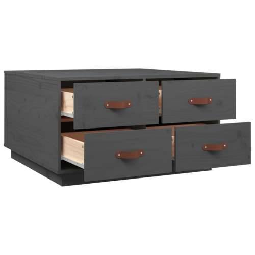 Stolić za kavu sivi 80 x 80 x 45 cm od masivne borovine - Siva 1 Cijena