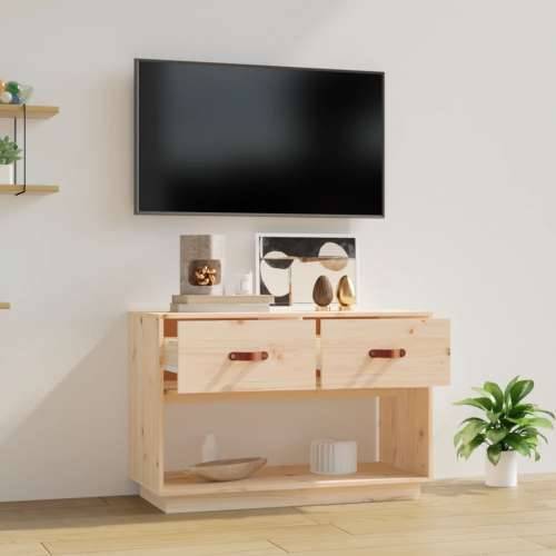 TV ormarić 90 x 40 x 60 cm od masivne borovine - Prirodna 1 Cijena