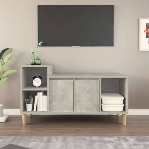TV ormarić boja betona 100x35x55 cm od konstruiranog drva - Beton siva 1 Cijena