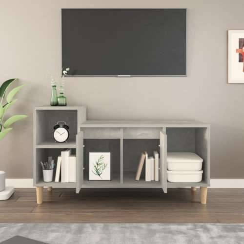 TV ormarić boja betona 100x35x55 cm od konstruiranog drva - Beton siva 1 Cijena